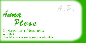 anna pless business card